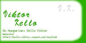 viktor kello business card